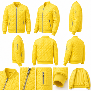 Custom <b>Men</b>’s Quilted <b>Jacket</b> Wholesale <b>Lightweight</b> Puffer Coat Full Zip Windproof Thermal Warm Winter Outdoor Casual Apparel - Product Image 3
