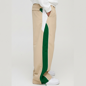 Pantalones Deportivos Personalizados con Paneles en Contraste, de Poliéster/Algodón, Ligeros, Cortavientos, Transpirables, Ecológicos, de Corte Holgado, Estilo Urbano para Hombre - Product Image 3