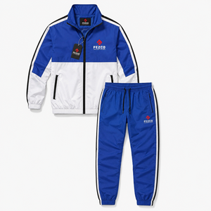 Ensemble survêtement streetwear 2 pièces personnalisé pour homme : coupe-vent court et pantalon cargo zippé en nylon et polyester – Vente en gros, OEM - Product Image 2