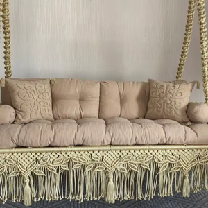 Macrame Garden <b>Swing</b>,Macrame Double <b>Swing</b>,Hanging <b>Swing</b>,Balcony <b>Swing</b> - Product Image 1