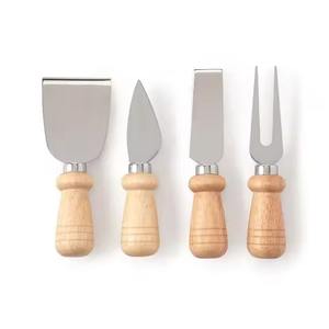 Juego de Cuchillos para Queso de Acero Inoxidable de Alta Calidad con Mango de Madera, Juego de Herramientas Profesionales para Servir Queso - Product Image 2