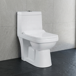 Ensemble WC monobloc en céramique avec siphon en P pour hôtel, moderne et économique, vente en gros - Product Image 4