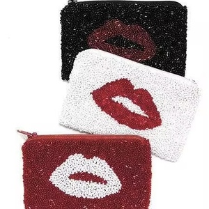 Latest Design Hand Pouch Beaded Embroidered Seed Bead Handmade Coin Purse Fashion Bag With Customized Color For Women - Product Image 5