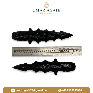Conteneur d'Athame en Obsidienne Noire Effet Naturel Premium, Outil Spirituel Sculpté à la Main en Pierre Précieuse, Cadeau - Product Image 3