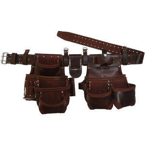 Premium leather <b>tool</b> <b>belt</b> <b>carpenter</b> designed with multiple storage pouches durable hardware secure <b>tool</b> holder in wholesale rate - Product Image 4