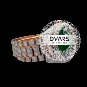 Montre analogique à quartz de luxe de qualité supérieure, style Hip Hop, avec cadran à aiguilles numériques vertes taillées en moissanite, bracelet en alliage de 20 mm – En promotion - Product Image 5