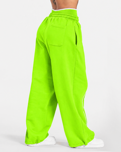Wholesale <b>Women</b> Contrastline Zip <b>Jacket</b> Tracksuit Set Casual Two Piece Outfit Relaxed Fit Wide Leg Pants Matching Clothing - Product Image 6