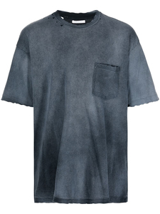 Camiseta Vintage Lisa 100% Algodón para Hombre, Camiseta con Efecto Desgastado, Lavado Ácido, Logotipo Personalizado, Camisetas Negras Extra Grandes de Microfibra - Product Image 4