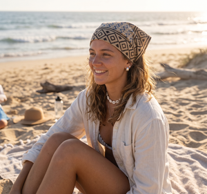 Wholesale Hand Block Print Bandana Head <b>Scarf</b> Cotton Paisley Bandana Ethnic Boho Head Wrap Traditional <b>Square</b> Bandana Boho Neck - Product Image 1