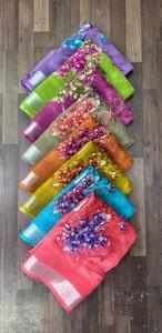 Tela de Lino con Estampado Floral, de Secado Rápido y Ligera, para Prendas de Mujer y Niña, Vestidos, Saris Tradicionales, Artículos de Boutique en Stock - Product Image 2