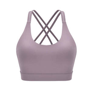 Wholesale Gym Fitness Sports Bra Underwear Women Halter Neck Backless Athletic Gym Running Sexy Backless Skin Friendly Yoga Bra - Product Image 1