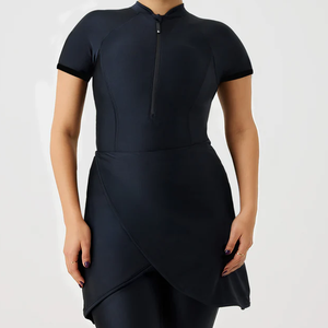 Traje de Baño Musulmán Personalizado, Ecológico, Transpirable, de Poliéster/Nailon, con Cierre Frontal, de Secado Rápido, para Mujer, Modesto, de Cobertura Completa y Corte Alto - Product Image 3