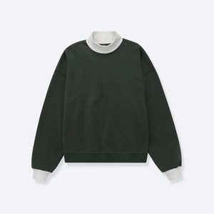 Women's Winter Fashion Fleece Pullover Sweatshirt Printed <b>Mock</b> <b>Neck</b> Oversized Long Sleeve Casual Drop Shoulder <b>Top</b> - Product Image 1