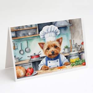 Cartes de vœux fantaisistes Australian Terrier le chef A7 Lot de 8 cartes vierges avec enveloppes Taille 5x7 - Product Image 1