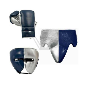 Custom Logo With Genuine Leather <b>Boxing</b> <b>Set</b> Training And <b>Sparring</b> Gloves Head Guard & Groin Guard - Product Image 1
