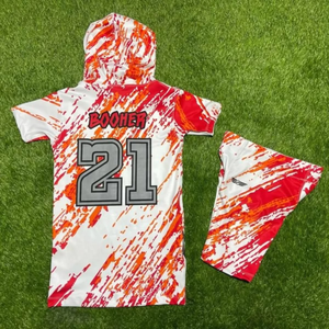Tenues d'entraînement de football américain 7v7 pour adultes, maillots personnalisés sublimés à 7 drapeaux, respirants, séchage rapide, grandes tailles - Product Image 4