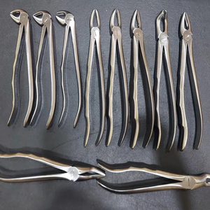 Kit de forceps d'extraction dentaire manuels en acier Ijrak Surgical, 10 pièces, instruments chirurgicaux orthodontiques certifiés CE, argentés, à surface moletée - Product Image 4