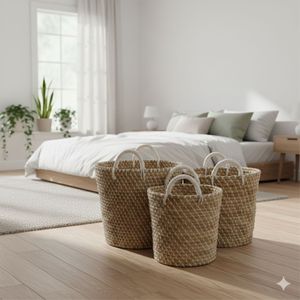 MENDONG BASKET SET OF 3 CAP MENDONG RECYCLE <b>PLASTIC</b> HANDICRAFT - Product Image 3