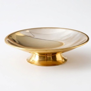 Luxury Gold Polished Metal Eco-Friendly <b>Soap</b> <b>Dish</b> <b>Holder</b> Brass Decorative Bowl Modern Countertop Display Tray Home Hotel - Product Image 1