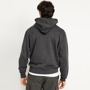 Sweat à capuche minimaliste pour homme, coupe ample en polaire personnalisée, style streetwear urbain décontracté, vêtement d'hiver à capuche, OEM, marque privée - Product Image 4