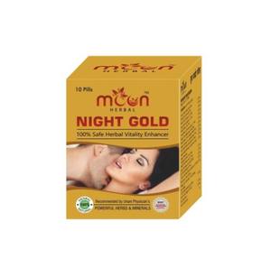ยาสมุนไพรมูนเฮอร์เบิลไนท์โกลด์ ยาเพิ่มพลังสมรรถภาพสำหรับผู้ชาย ช่วยเพิ่มพลังทางเพศ ชะลอการหลั่ง 10 เม็ด สินค้าขายดี ยูนาเน - Product Image 1