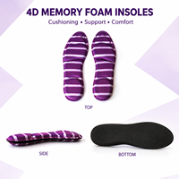 Semelles de sport personnalisées, soutien de la voûte plantaire en éponge élastique 3D, coussin confortable, soulagement de la douleur au pied, inserts pour chaussures