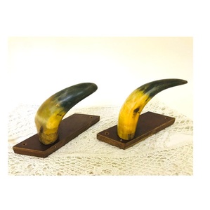 100% Natural Handmade Ox-and Buffalo decorative horn Best Quality Eco-Friendly and <b>table</b> top decor wood base - Product Image 1