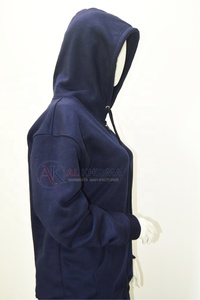 Deep Navy <b>Ladies</b> Hooded <b>Sweatshirt</b> Relaxed Fit Fleece Top Womens <b>Long</b> Sleeve Casual Pullover Clothing Custom Factory Supply - Product Image 2