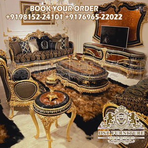 Meubles italiens de salon sur mesure Mobilier de salon de luxe haut de gamme sculpté Mobilier de salon Designer Ensemble de canapés 8 places pour la maison - Product Image 2