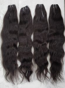 Extensions de cheveux humains lisses de qualité supérieure, provenant de cheveux bruts indiens provenant de temples, avec cuticules alignées et pointes épaisses - Product Image 3