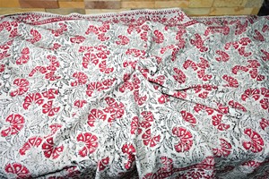 <b>Luxury</b> Eco-Friendly 100% Cotton Hand Block Print Throw <b>Blanket</b> for Home Decor-Modern Style All-Season Use Wholesale Product - Product Image 4