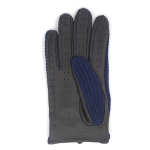 Gants en cuir rétro bleus, tricotés, longueur poignet, thermiques, respirants, écologiques, pour usage quotidien en hiver, style uni, pour le cyclisme, compatibles écran tactile - Product Image 2