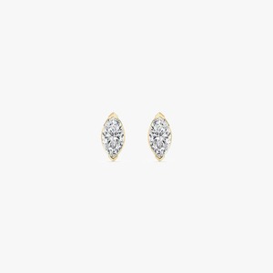 Boucles d'oreilles tendance en or jaune 14 carats avec diamants de laboratoire taille marquise en forme de V, certifiées IGI pour femmes - Product Image 6