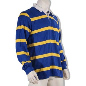 Chemise de rugby à manches longues pour homme de haute qualité, 100% coton, durable, confortable, motif rayé imprimé, service OEM, vêtements décontractés - Product Image 5