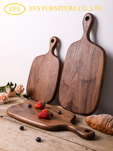 Planche à découper en bois d'acacia avec poignée, planche à découper en bois massif pour la cuisine, qualité alimentaire, respectueuse de l'environnement, fournisseur OEM - Product Image 4