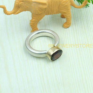 Natural Garnet <b>Ring</b> 925 Sterling Silver Brass Bezel Set <b>Ring</b> Handmade Gemstone <b>Statement</b> <b>Ring</b> Oval Faceted Garnet Jewelryfor her - Product Image 2