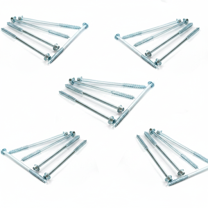 Class 4.8 & 6.8 Zinc Plated Carbon Steel Hex Head Partial Thread Lag <b>Screws</b> M6-M12 Metric/Inch DIN/ANSI Standard PDC Model 13 - Product Image 1