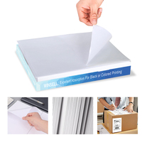 Hojas multiusos de vela Personalización Etiqueta blanca Etiquetas de papel autoadhesivas imprimibles A4