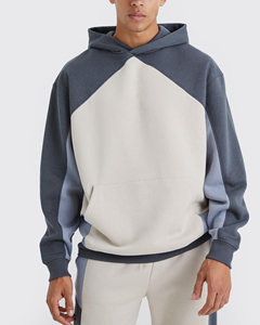 Conjunto de Sudadera con Capucha y Pantalones Deportivos para Hombre, Tallas Grandes, 100% Algodón, Colores Combinados, Bolsillos Laterales, Personalizable, Superventas - Product Image 3