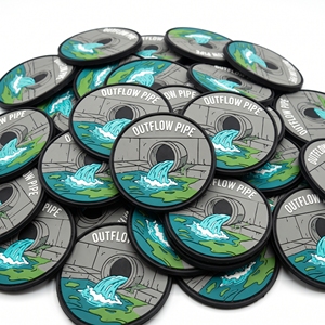 Fabricant direct : Patch en caoutchouc 3D, Badge rond en PVC souple pour drainage des eaux pluviales, pour sac à dos, veste, casquette, uniforme d'extérieur - Product Image 1