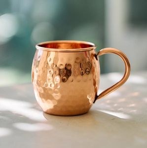 Handcrafted Hammered Drinking Mug Pure <b>Copper</b> Solid Beer Mugs Wine Tumbler <b>Cups</b> With 2 Cocktail <b>Copper</b> Straws - Product Image 2