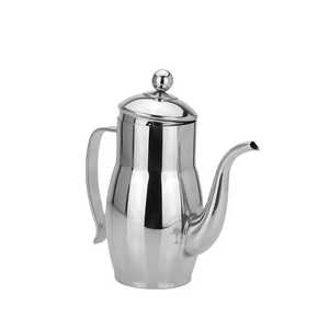 Premium Stainless Steel Gooseneck Tea Pot Mirror Polished Coffee <b>Kettle</b> with Lid Durable Silver <b>Water</b> Pitcher for Home Hotel - Product Image 1