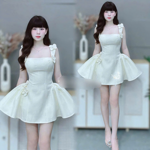 Elegante Vestido de Mujer de Manga Corta, Combinación Perfecta de Elegancia y Comodidad, Casual y Formal para Diversos Eventos, Maxi de Seda - Product Image 5