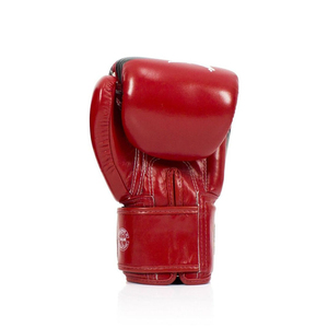 Gants de boxe Muay Thai de qualité supérieure, style mexicain, imprimés sur mesure, rouges, confortables, fabrication OEM. - Product Image 2