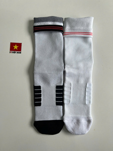 Men's 100% Cotton Custom Design Logo Athletic <b>Compression</b> Crew <b>Socks</b> Digital Printing Knitted Quick Dry for Spring Sports - Product Image 5