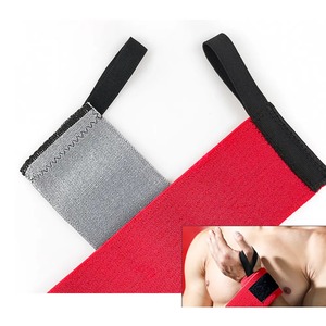 Sangles de levage en nylon rouge 63 cm avec fermeture Velcro réglable, équipement de musculation unisexe - Product Image 2