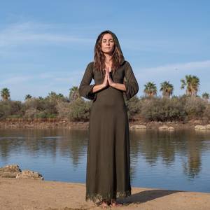 Vestido Maxi con Capucha y Espalda Descubierta, Estilo Élfico Bohemio, Ropa de Mujer, Vestido Boho de Hada, Vestido Largo, Ropa de Playa, Tendencia 2026 - Product Image 2