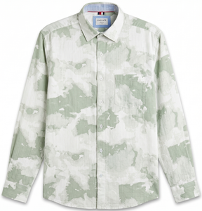 Camisa Casual de Hombre Enovate, Doble Botonadura, Manga Larga, Transpirable, 100% Algodón, con Logotipo en la Parte Posterior del Cuello, para Primavera - Product Image 1