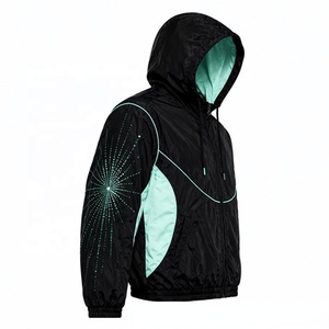 Conjunto Deportivo Unisex para Adultos, Sudadera con Capucha y Cierre, Pantalones Jogger, Diseño Color Block, Poliéster/Algodón, Ropa Deportiva de Invierno, Resistente al Viento - Product Image 6