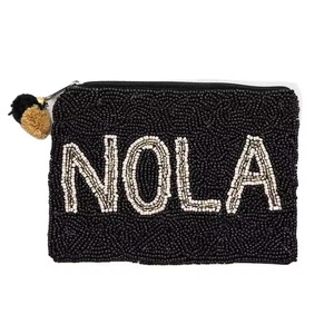 Porte-monnaie perlé en laine de qualité supérieure, personnalisable, avec fermeture éclair, en laine de qualité supérieure, coloré, à thème Amour - Product Image 5